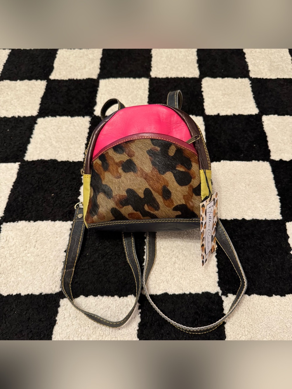 Folklore Couture Multicolor Pink & Camo Mini Backpack Convertible Purse